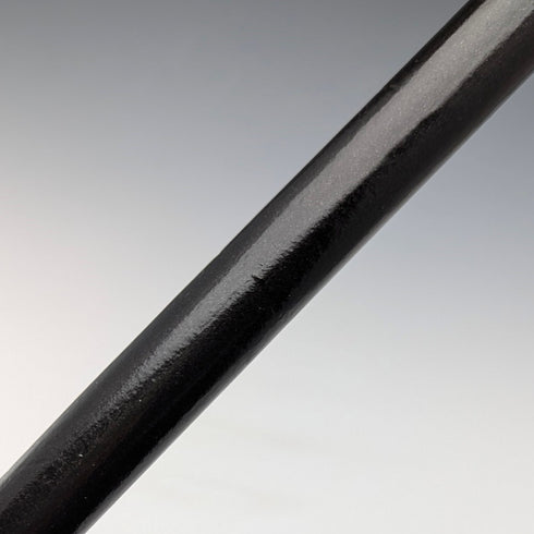 1933 British vintage men's pure silver decorated curved handle walking stick, 82cm